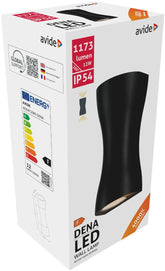 Avide Επιτοίχιο Φωτιστικό Εξωτερικού Χώρου Dena LED 12W Λευκό 4000K IP54